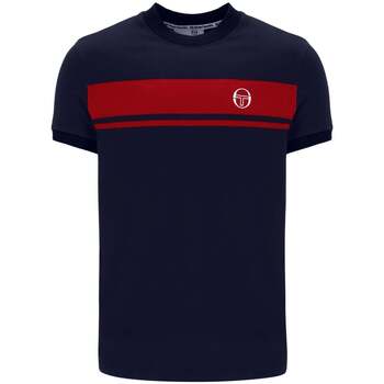 Sergio Tacchini T-shirt Korte Mouw  Master T-Shirt Maritime Blue/Adrenaline Rush