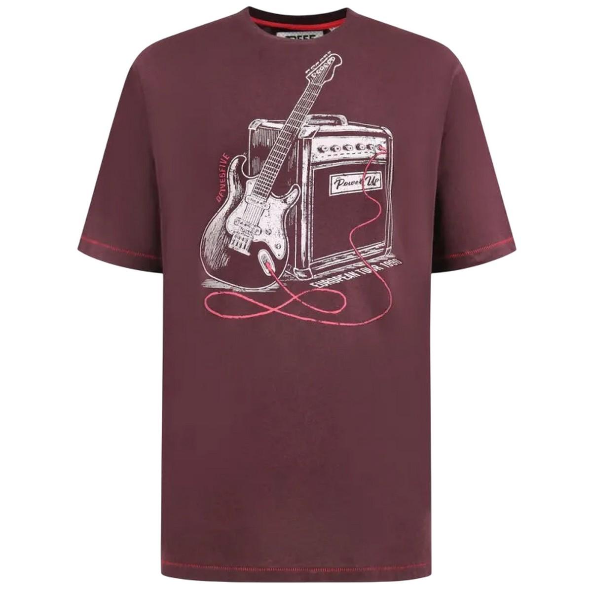 Duke Mens D555 Barnsley Guitar Kingsize T-Shirt 2XL
