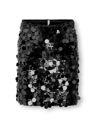 Kids ONLY winter rok meisjes - zwart - KogJadel - pailletten