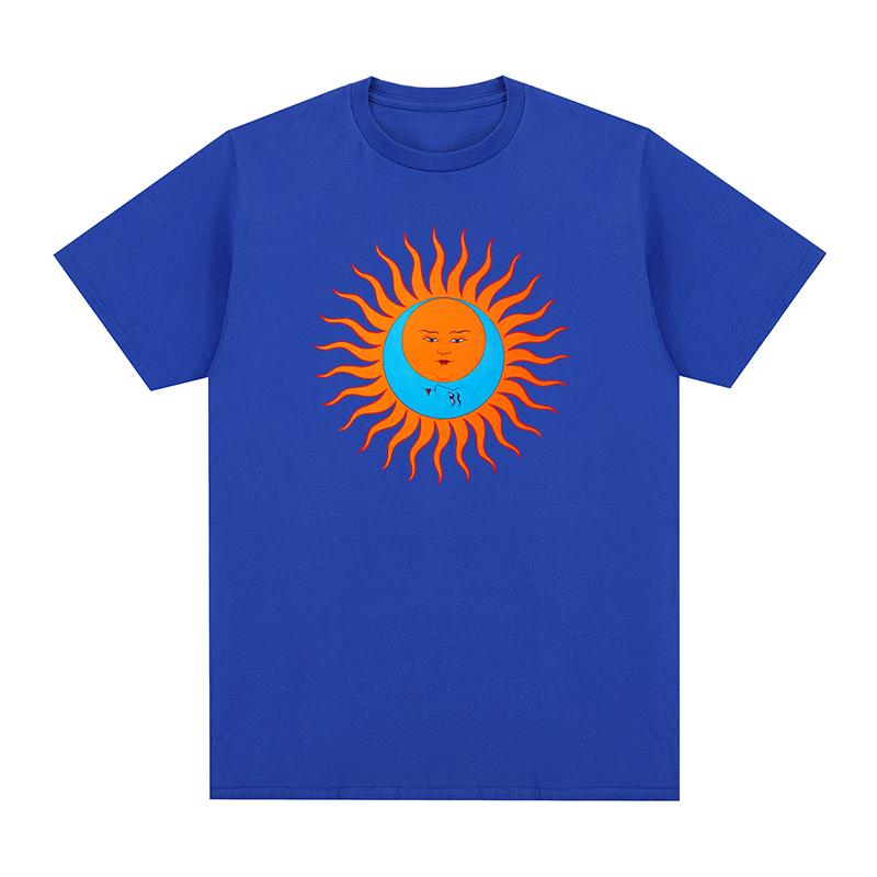 Comfortable season King Crimson Larks Tongues In Aspic T-shirt Katoen Heren T-shirt Nieuw TEE T-SHIRT Dames Tops M blauw
