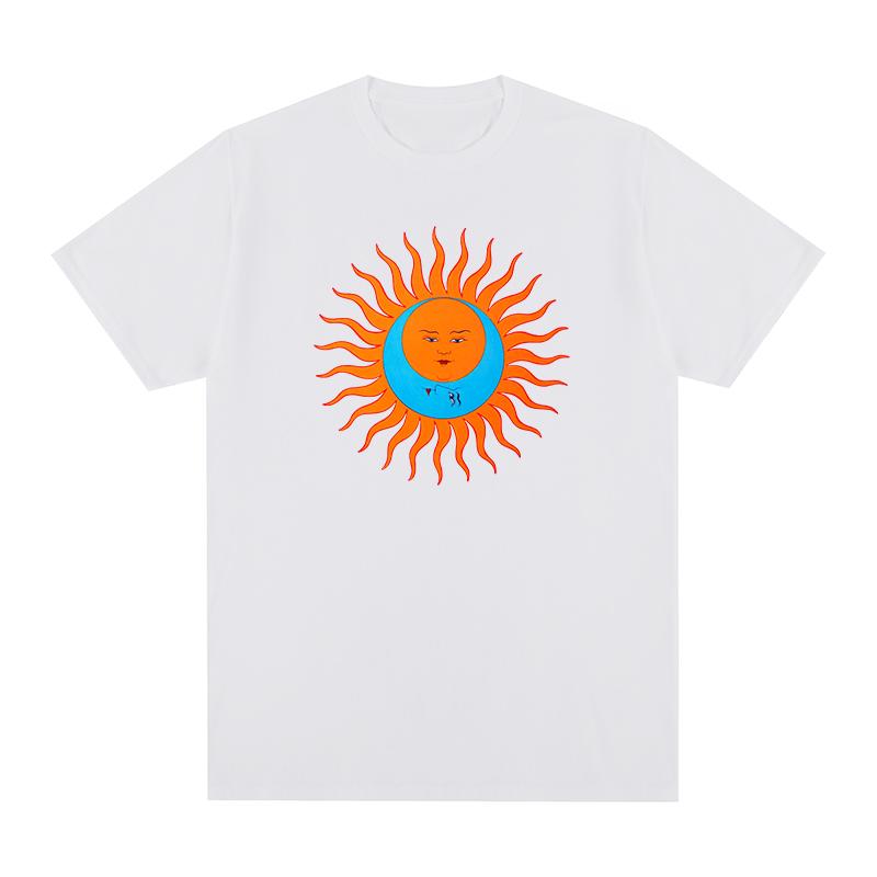 Comfortable season King Crimson Larks Tongues In Aspic T-shirt Katoen Heren T-shirt Nieuw TEE T-SHIRT Dames Tops L wit