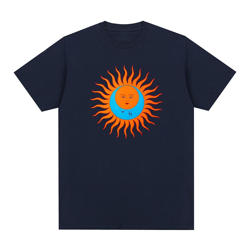 Comfortable season King Crimson Larks Tongues In Aspic T-shirt Katoen Heren T-shirt Nieuw TEE T-SHIRT Dames Tops L marineblauwe kleur