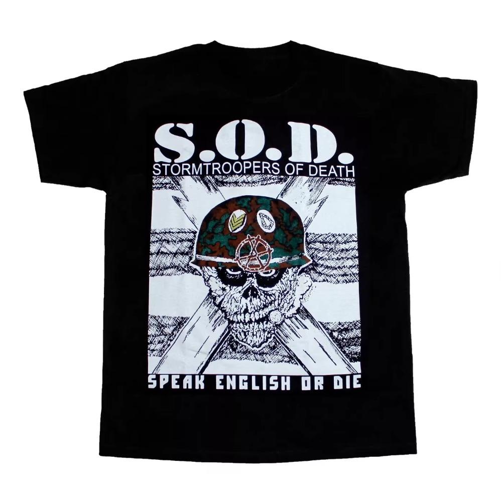 The most comfortable way to travel S.O.D. SOD STORMTROEPERS VAN DE DOOD SOD Korte - Lange Mouw Nieuw Zwart Europese en Amerikaanse Stijl Puur T-shirt XXL zwart