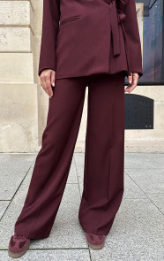 The Musthaves Classic Straight Leg Pantalon Burgundy