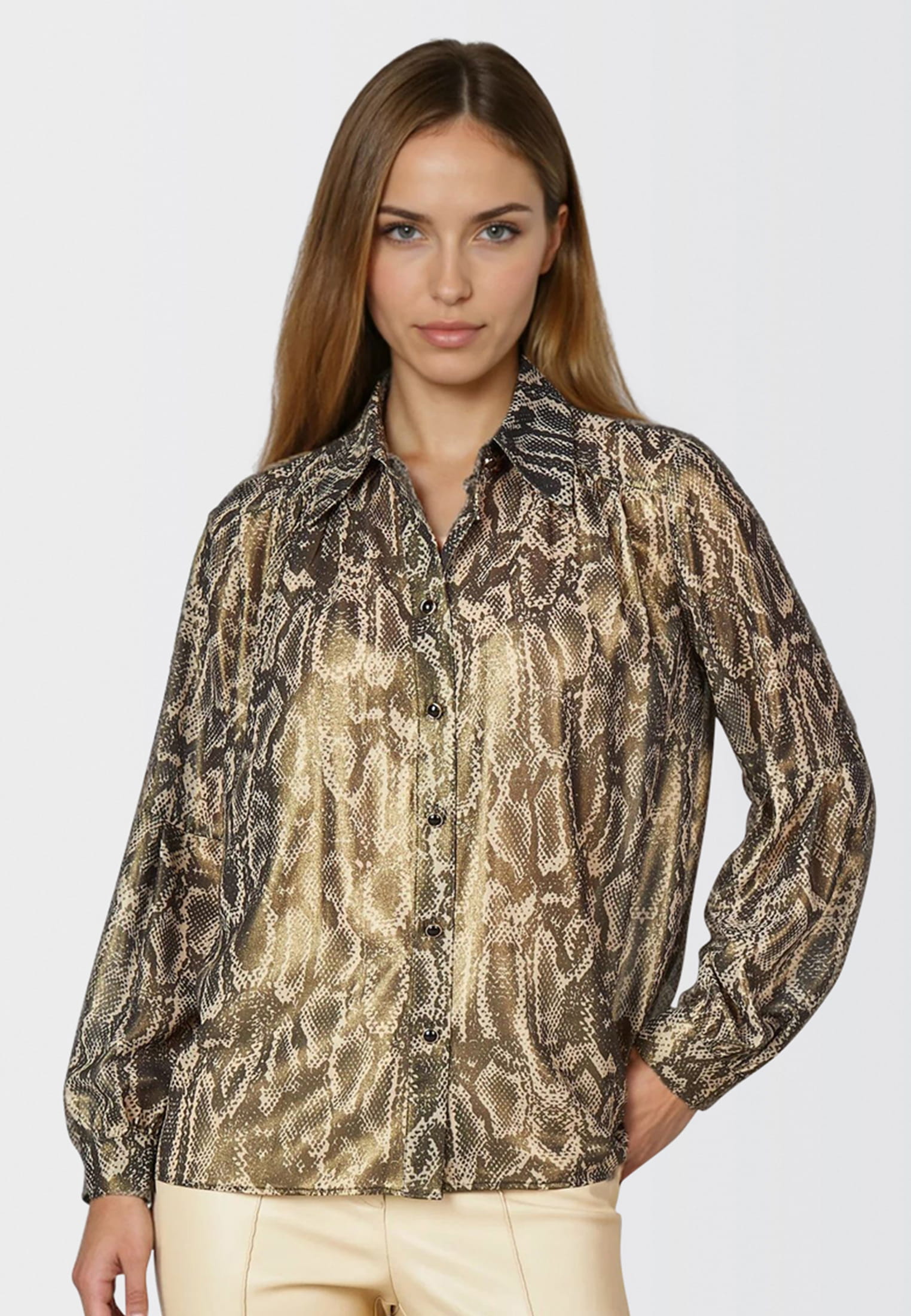 MARC AUREL Bluse aus Sparkling Animal Print