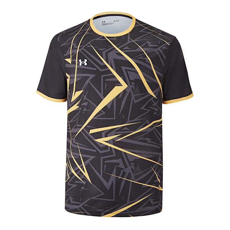 Under Armour Sport Fitness Casual Ronde Hals Logo Design Korte Mouw T-Shirt Unisex T-Shirts Zwart 25500523-001 S