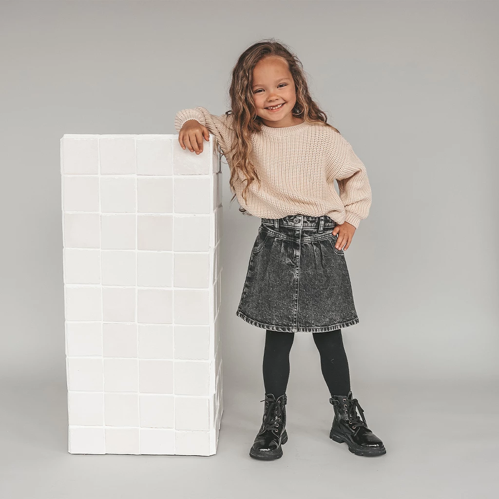 Your Wishes-collectie Spijkerrokje glitter (acid grey)