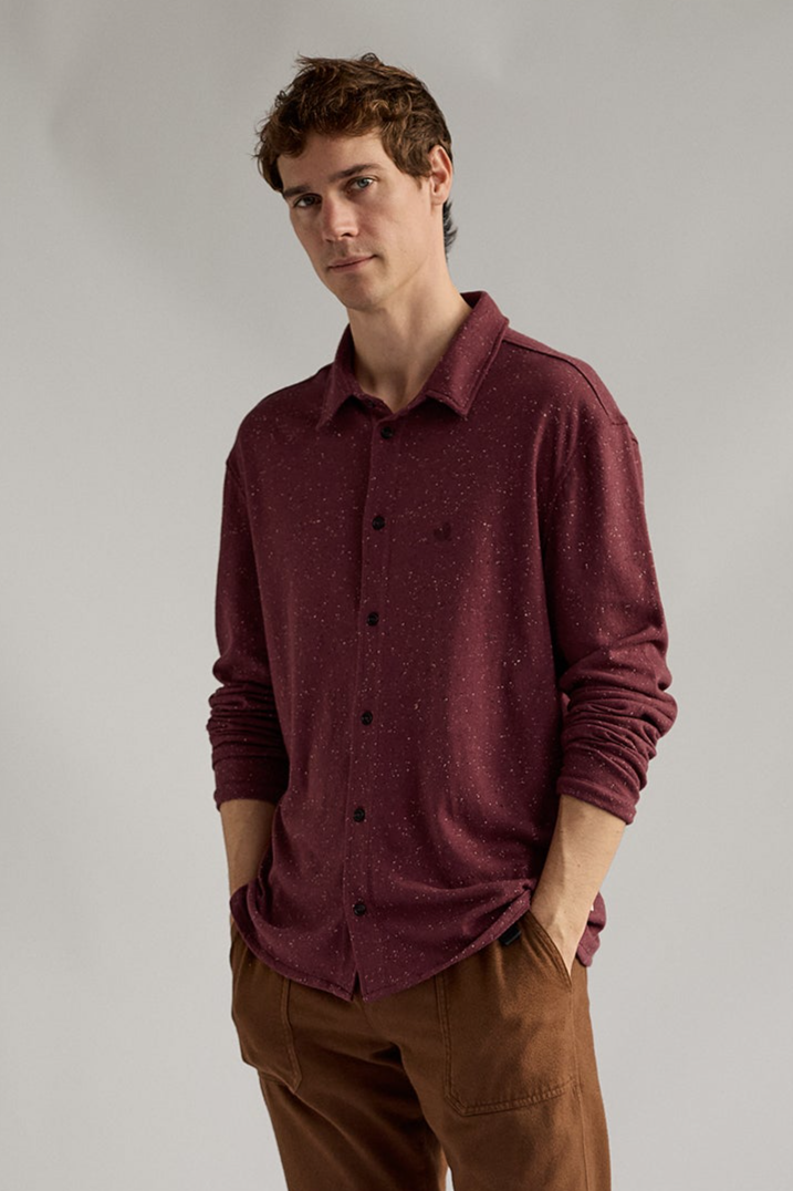 TWOTHIRDS Herren vegan Shirt Bleiksoya Zifandel Wein