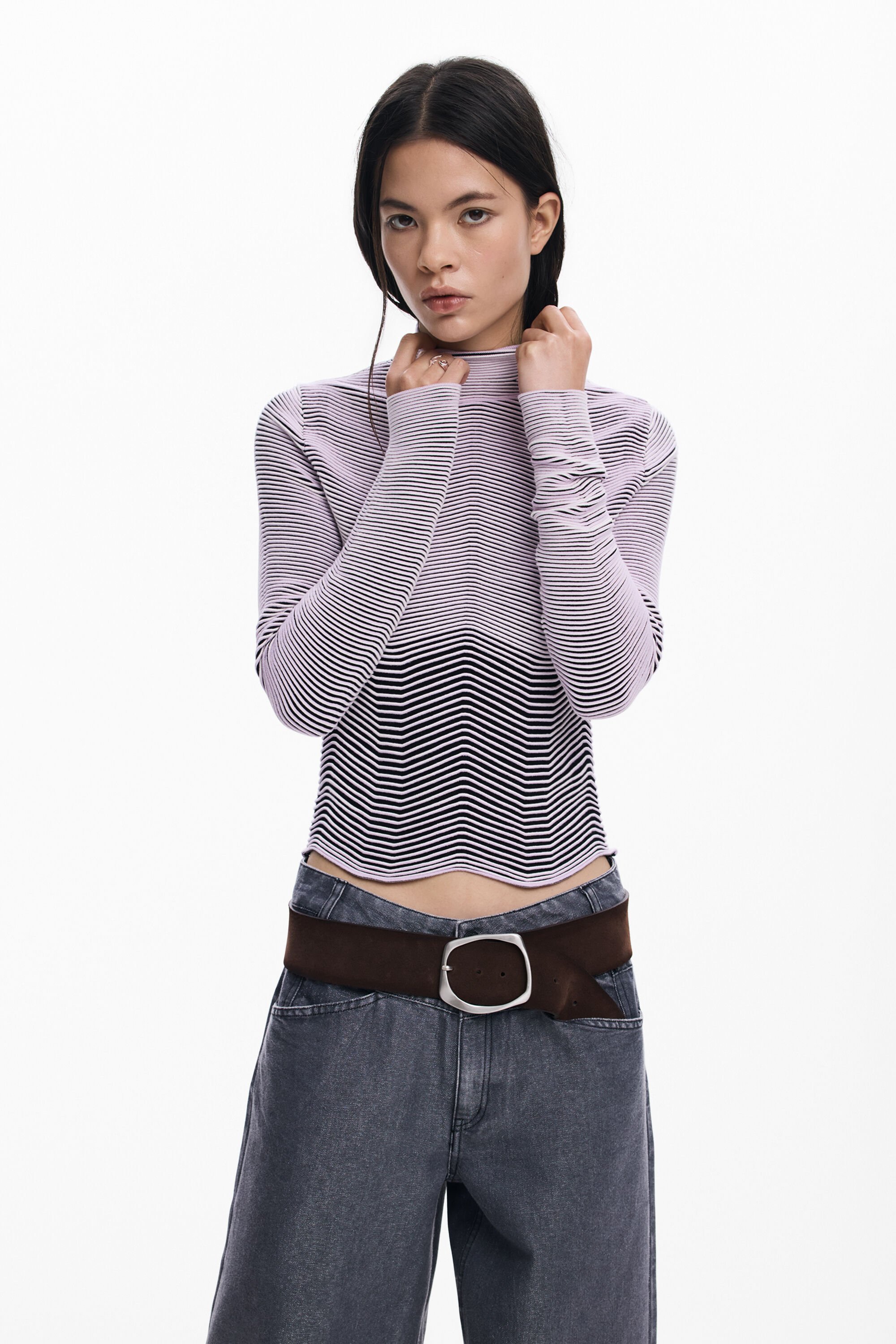 Desigual Gestreepte reliëftrui - RED