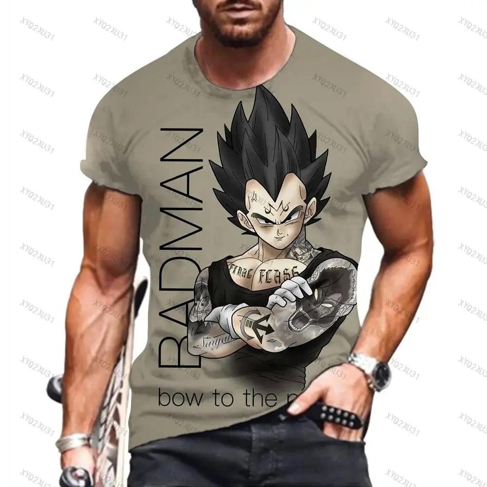 ETST33 Dragon Ball Z Kinder T-shirt Tops Vegeta Heren Essentials Hip Hop Goku Mode Harajuku Stijl Korte Mouw T-shirts Nieuwe Anime 3XL