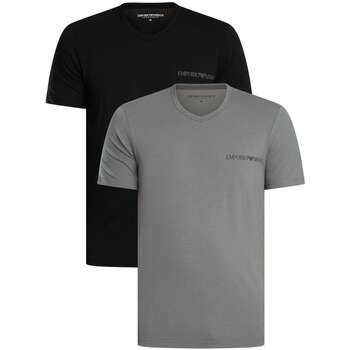 Emporio Armani T-shirt Korte Mouw  Set van 2 lounge T-shirts met V-hals