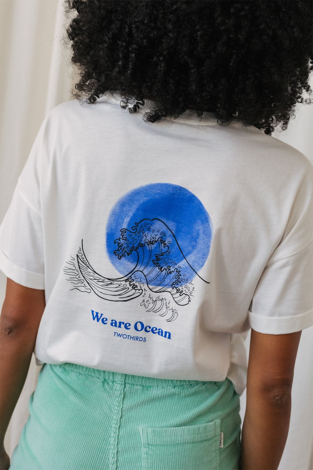 TWOTHIRDS Damen vegan T-Shirt Uwins Wave Off White