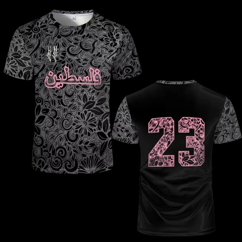 Haijian03 Heren Palestijnse Vlag T-shirts Herenkleding T-shirt Palestina Voetbalshirt Heren T-shirts Volwassen & Kinderen T-shirt Licht Voetbaltenue S