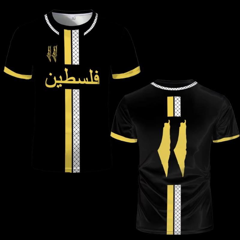 Haijian03 Heren Palestijnse Vlag T-shirts Herenkleding T-shirt Palestina Voetbalshirt Heren T-shirts Volwassen & Kinderen T-shirt Licht Voetbaltenue XL