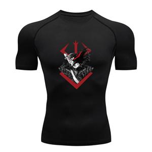 Kukebang Anime Berserk Guts heren compressieshirt Fitness Sport Running Tight Gym T-shirts Tops Tee Zomer S