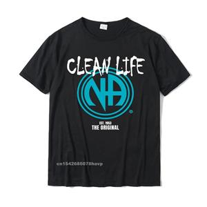 The most comfortable way to travel Clean Life Narcotics Anonymous NA Camisa Men Women Gift Top T-Shirts Custom Cotton Tops Tees Summer For Men XXXXXL zwart