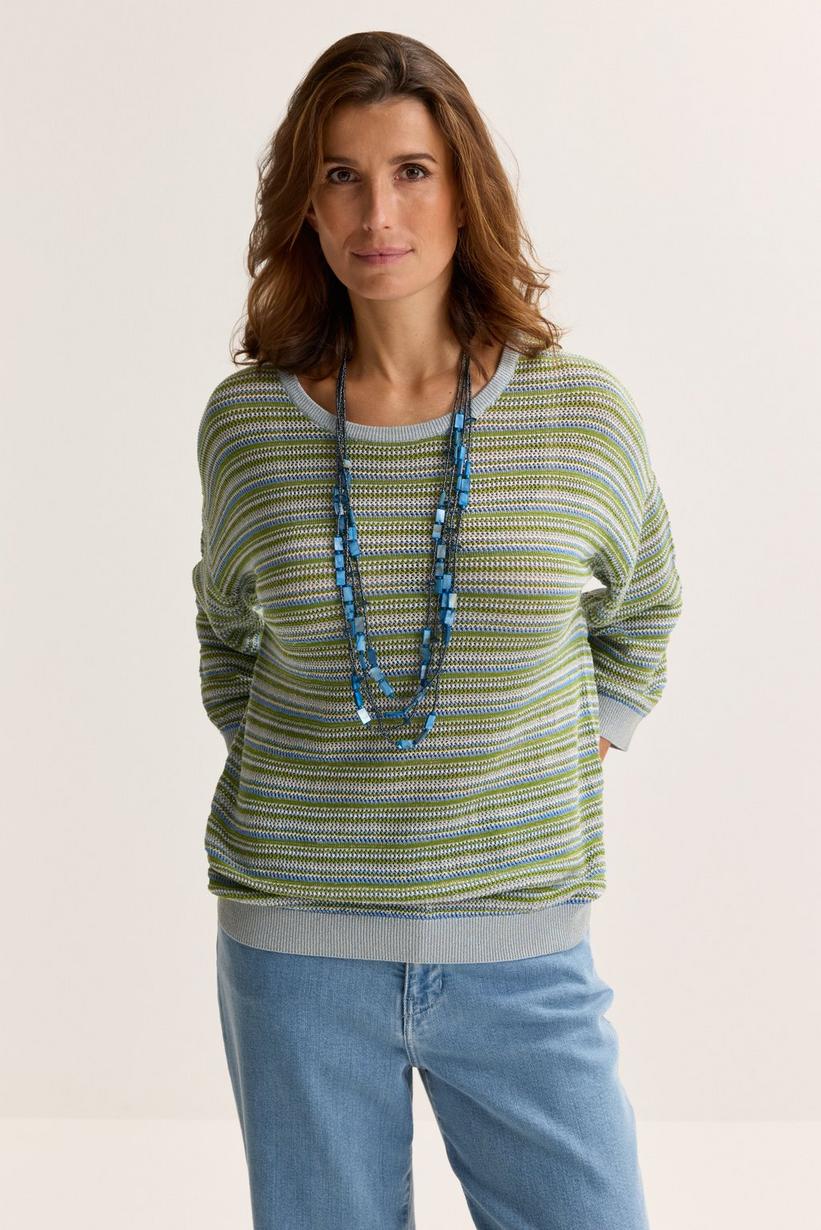 Mayerline Gestreepte Ajourtrui Met Lurex