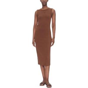 Calvin Klein Jeans Lange Jurk  SL CTN CONTOUR 1X1 R LV047C240G