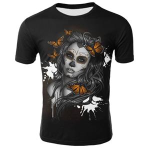 TIP723 Mannen T-shirt Geest Anime 3D Fluorescerende Angel Print T-shirt Unisex-Volwassen Hipster 3D T-shirts Straat Hip hop Oversized T-shirt S