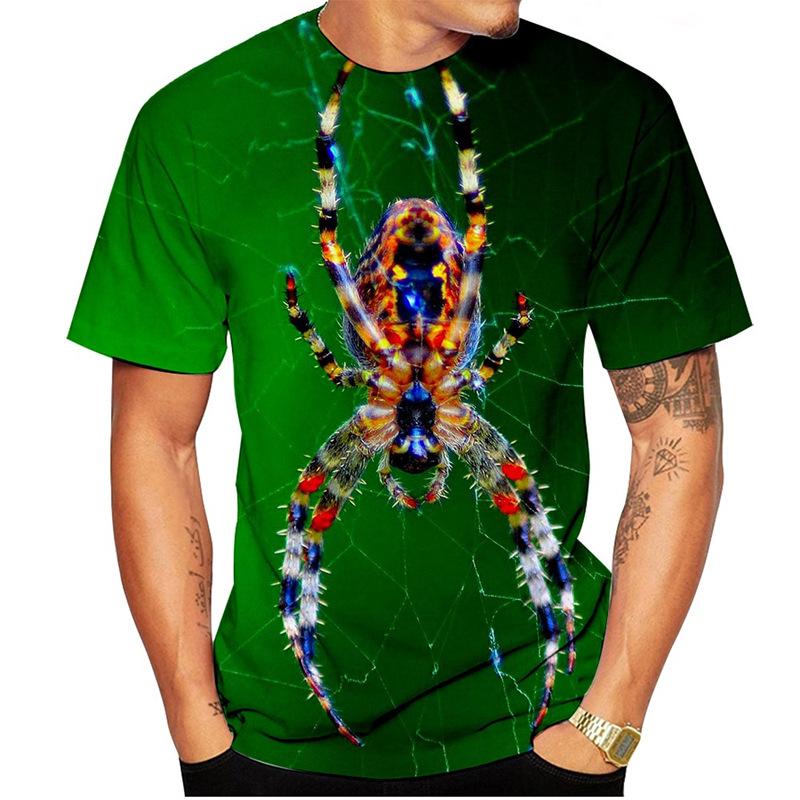 WowClassic Spider Dieren Serie Heren Top Zomer Korte Mouw T-shirt 3D Geprint T-shirt Heren T-shirts Casual Outfit L