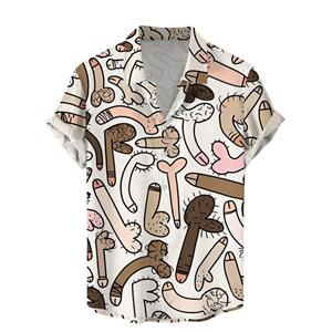 Huiteng4 2024 Summer Harajuku 3D Printed Sexy Styles Shirts Hentai Patterns Graphic Short Fashion Funny Cool Men Blouses 5XL