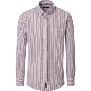 Casa Moda Overhemd Lange Mouw  Overhemd Strepen Burgundy