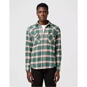 Wrangler Overhemd Lange Mouw  112371615-BISTRO GREEN