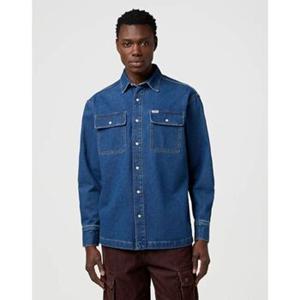 Wrangler Overhemd Lange Mouw  112371546 OVERSHIRT-RETRO BLUE