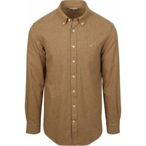 Mcgregor Overhemd Lange Mouw  Overhemd Flanel Melange Camel