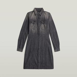 G-Star RAW Tacoma Slim Flare Jurk - Grijs - Dames