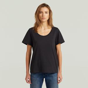 G-Star RAW Scoop Neck T-Shirt - Zwart - Dames