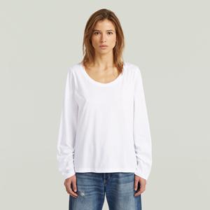 G-Star RAW Scoop Neck Longsleeve T-Shirt - Wit - Dames