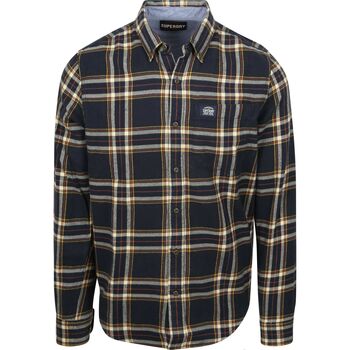 Superdry Overhemd Lange Mouw  Overhemd Lumberjack Ruit Navy