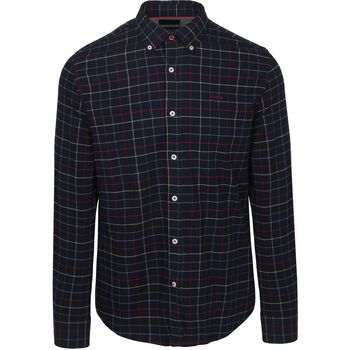 New zealand auckland Overhemd Lange Mouw  NZA Shirt Bruce Waihi Light Flannel Check Icon Navy