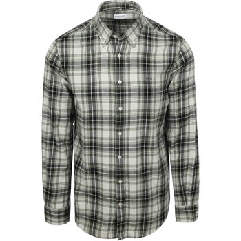 Mcgregor Overhemd Lange Mouw  Overhemd Flanel Ruiten Groen