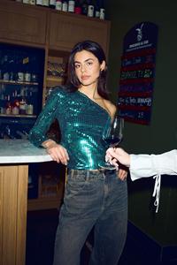 Noella Kamari Top Emerald Blue