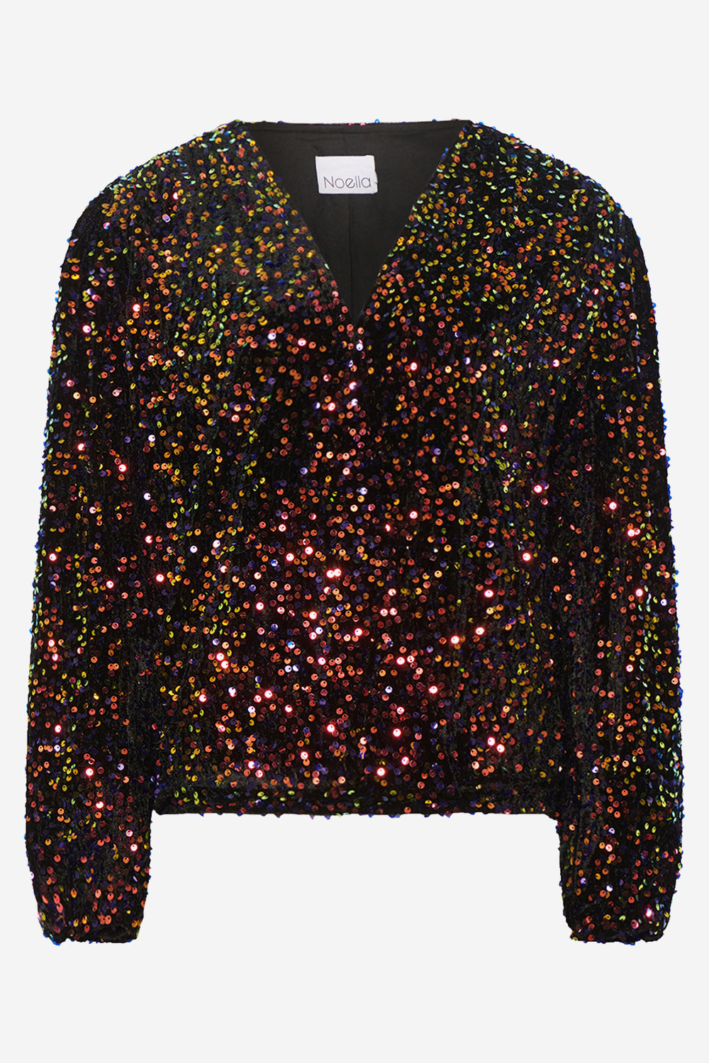 Noella Teagan Wrap Blouse Black Mix