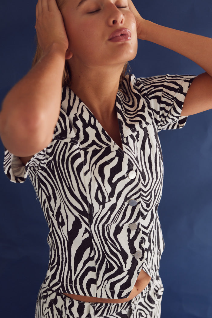 Noella Stormina Blouse Taleah Zebra print