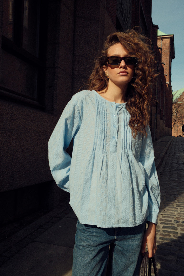 Noella Laxmi Blouse Light Blue