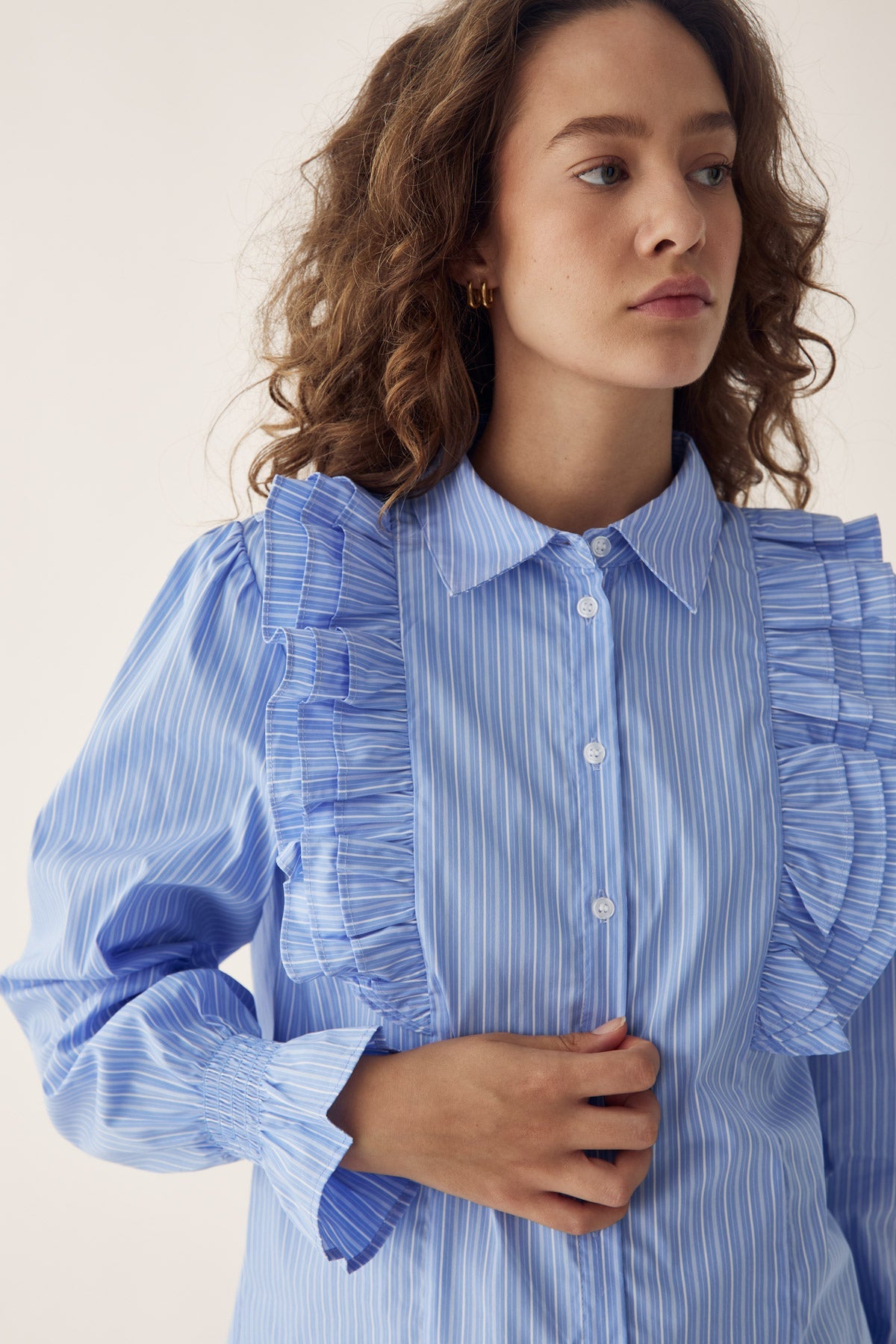 Noella Lucina Blouse Blue White Stripe