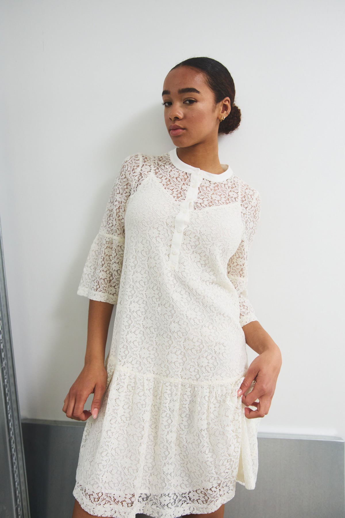 Noella Verona Dress Offwhite