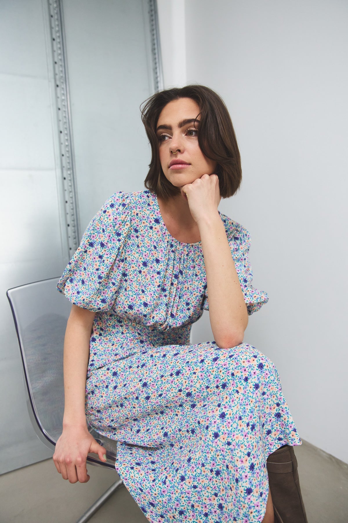 Noella Skyler Dress Pink/Apricot Flower