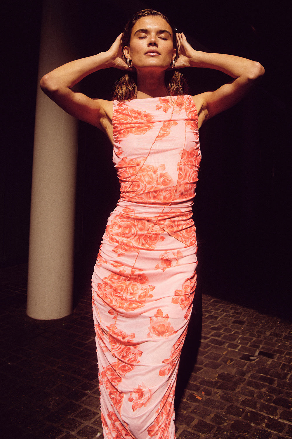 Noella Sutton Dress Rose Print