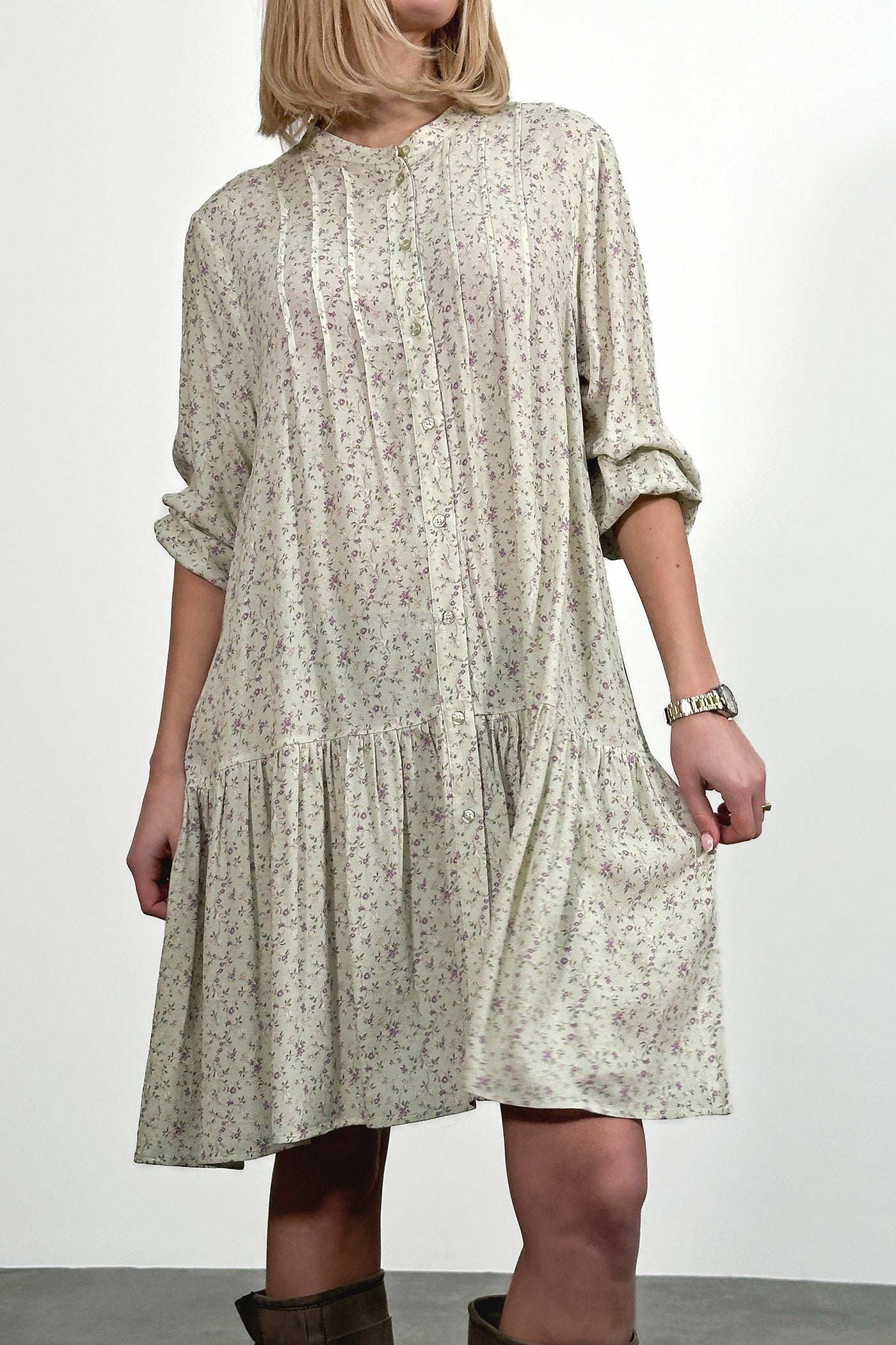 Noella Imogene Dress Terrena Green Print