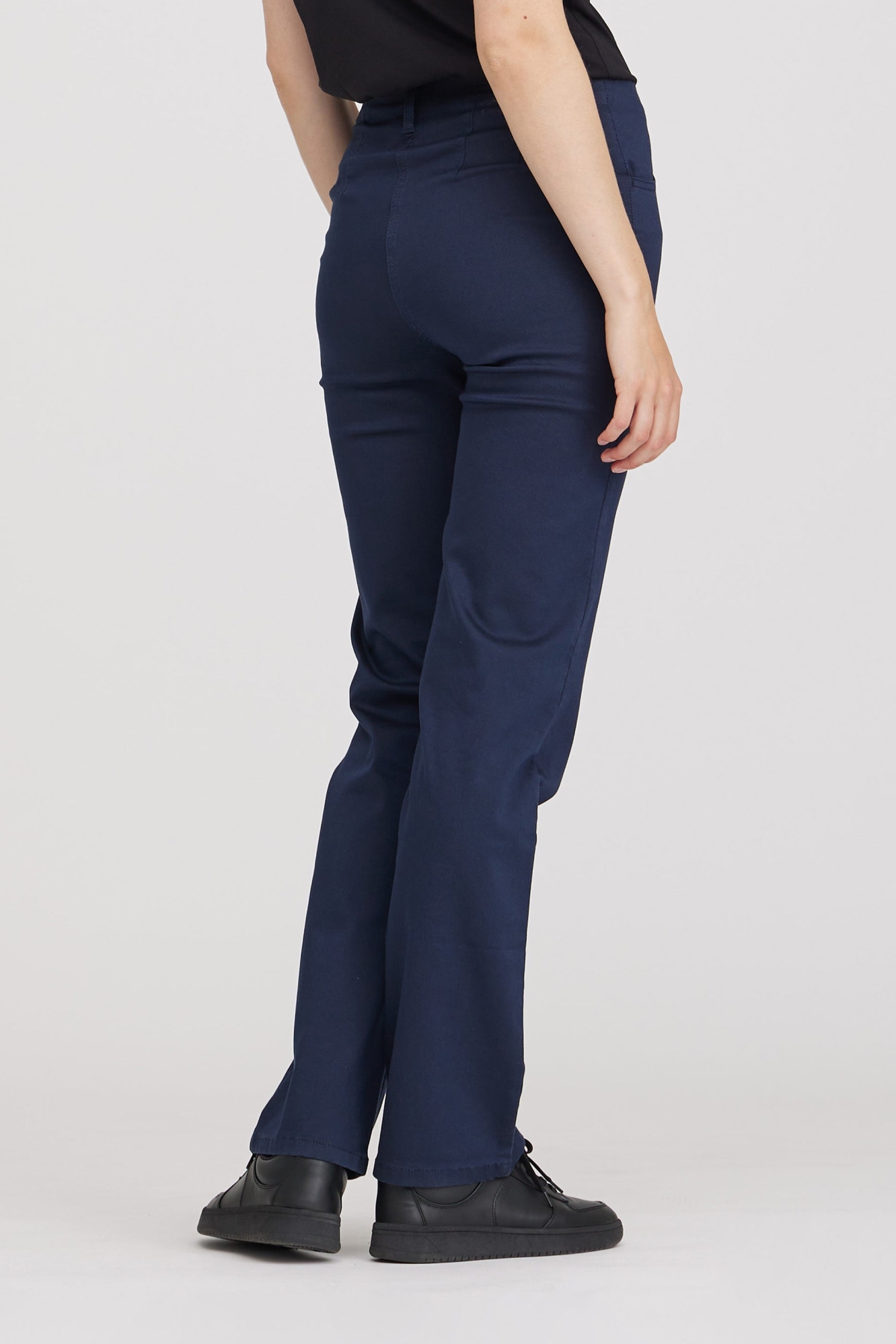 LAURIE Damen vegan Hose Straight Tracy Mittellang Navy