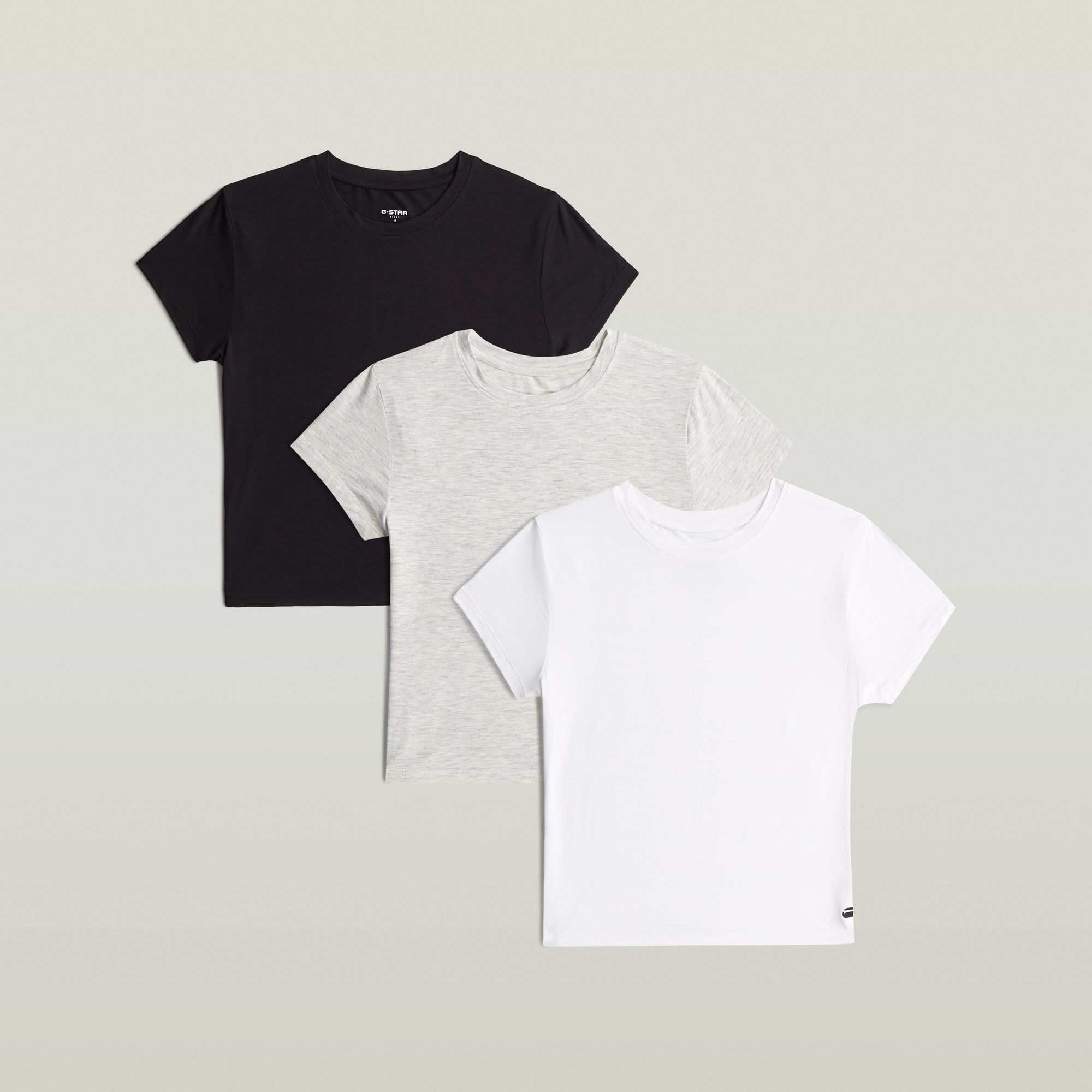 G-Star RAW T-shirt SERPENTINE, 3 PACK BABY TEES met ronde hals, figuuraccentuerend (set, 3-delig)