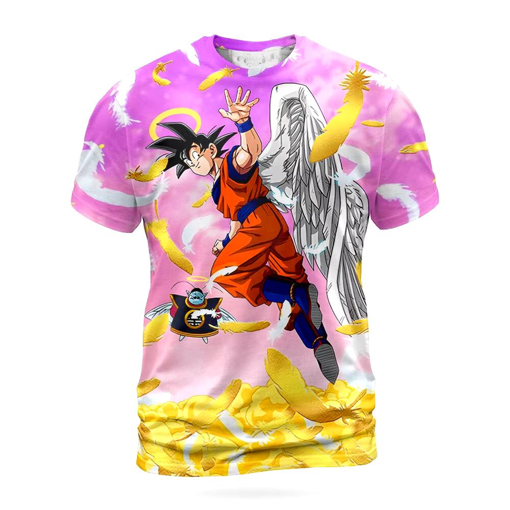ETST 07 Zomer Anime Dragon Ball Z Wukong Heren T-shirt 3D Geprint Rollenspel Dames Kinderen Street T-shirts Unisex Oversized Tops XXXL