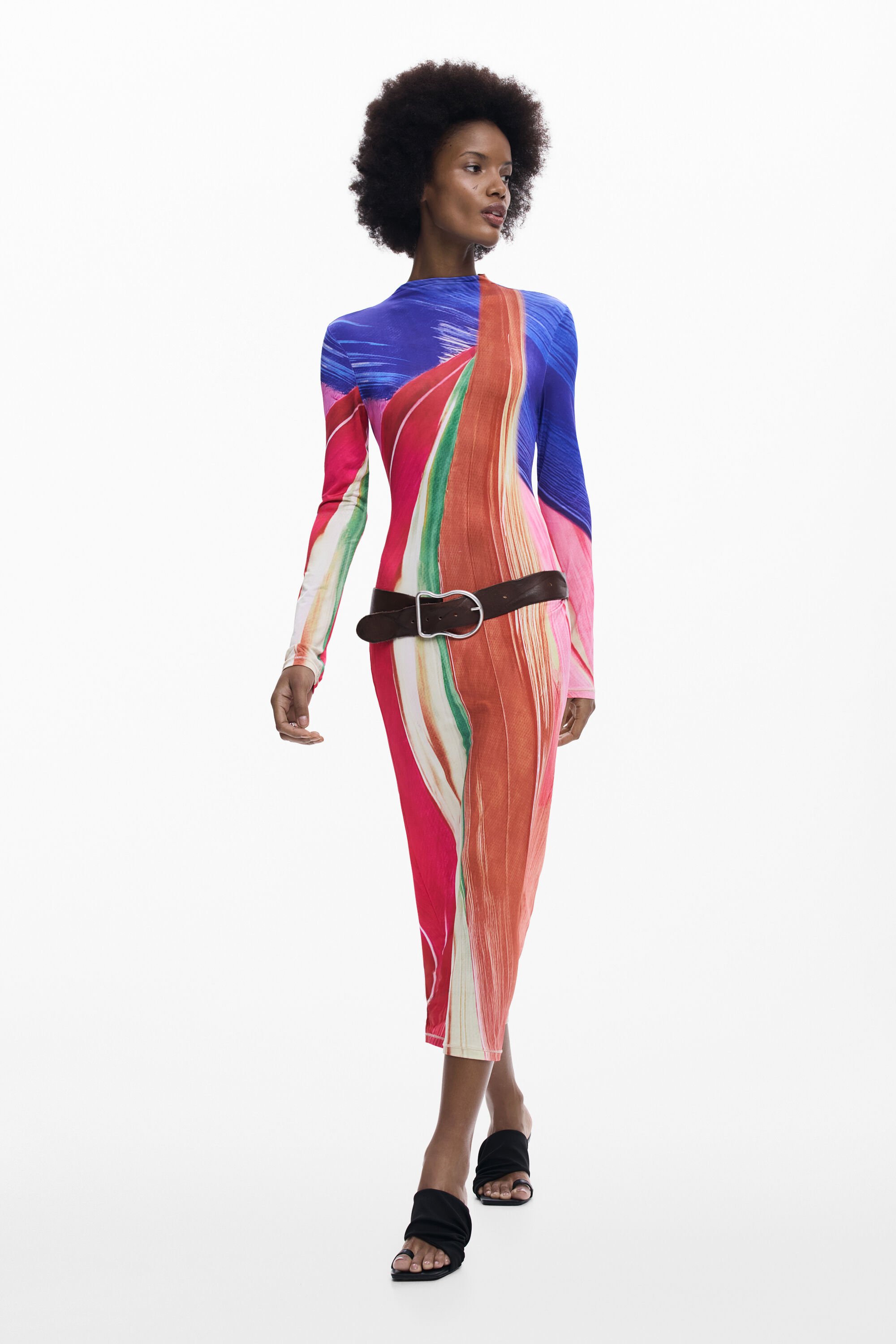 Desigual Arty gebreide jurk - MATERIAL FINISHES