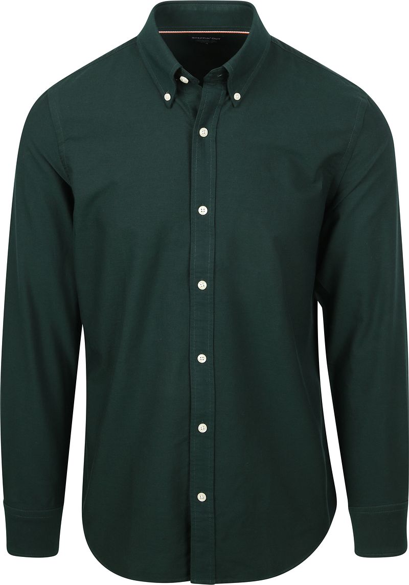 Steppin' Out Overhemd Oxford Donkergroen