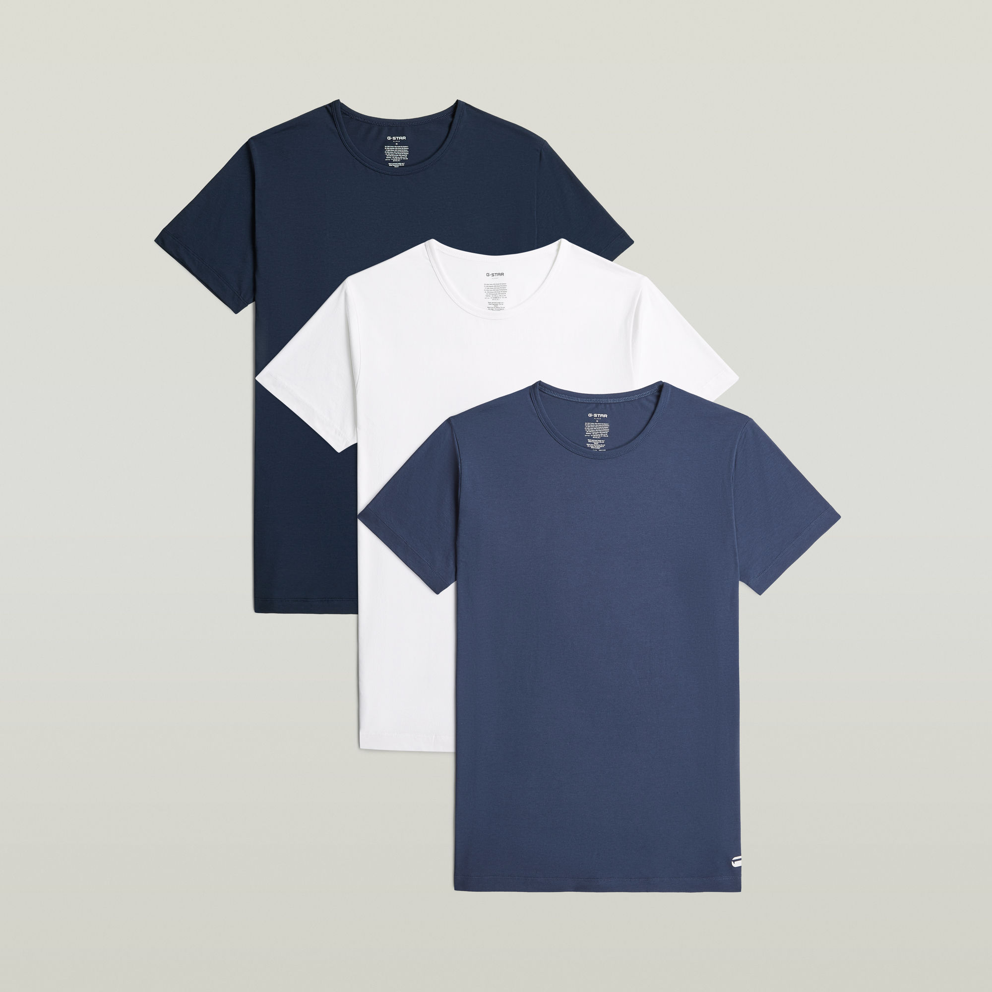 G-Star RAW T-shirt COVE, T-SHIRTS 3 PACK CREW Regular fit in ronde halsvorm (set, 3-delig)